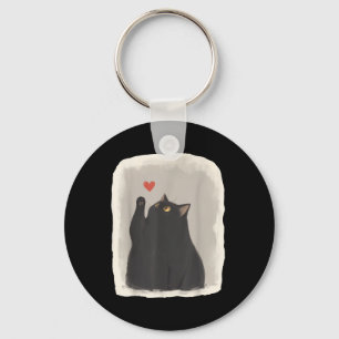 Japanisch Anime Niedlich Cat Heart Kawaii Black Ca Schlüsselanhänger