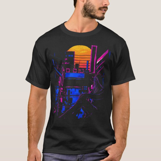 Japanisch Anime Vaporwave Ästhetik T-Shirt (Vorderseite)