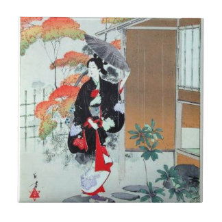 Japanisch Art Keramik Tile, klein (4,25" x 4,25") Fliese