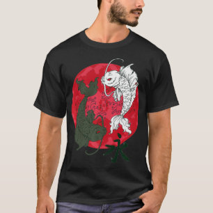Japanisch Art Koi Fish Schwarz-weiß Koi Japanisch T-Shirt