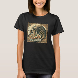 Japanisch Art Noodles Postage Briefmarke Wildlife  T-Shirt