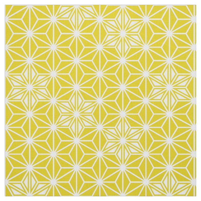 Japanisch Asanoha oder Star Pattern, gelb und weiß Stoff (Muster)
