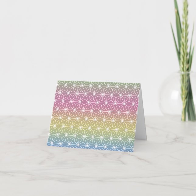 Japanisch Asanoha Pastel Rainbow Personalisiert (Vorderseite)