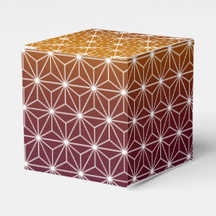 Japanisch Asanoha Traditionelle Printburgundy & Go Geschenkschachtel