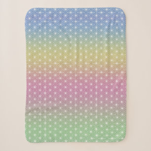 Japanisch Asanoha Traditionelle Printpastel Rainbo Sherpadecke
