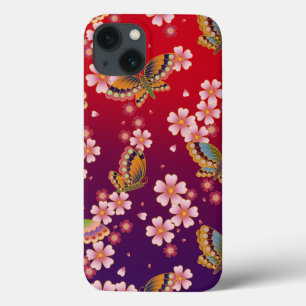 Japanisch Asanoha Traditioneller Print Red & Lila Case-Mate iPhone Hülle