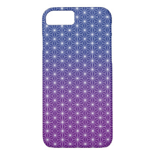Japanisch Asanoha Traditionelles Print Blue & Lila Case-Mate iPhone Hülle