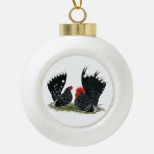 Japanisch Bantams Mottling Keramik Kugel-Ornament