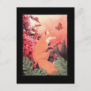 Japanisch Beautiful Fox Butterfly Postkarte