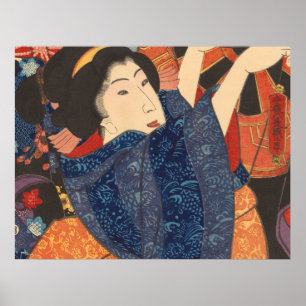Japanisch Beauty ist farbenfroh Poster