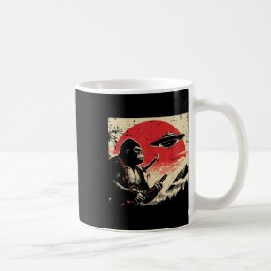 Japanisch Bigfoot Samurai Ufo Vintag Sasquatch Men Kaffeetasse