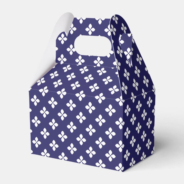 Japanisch Blue Favor Box Geschenkschachtel (Vorderseite)