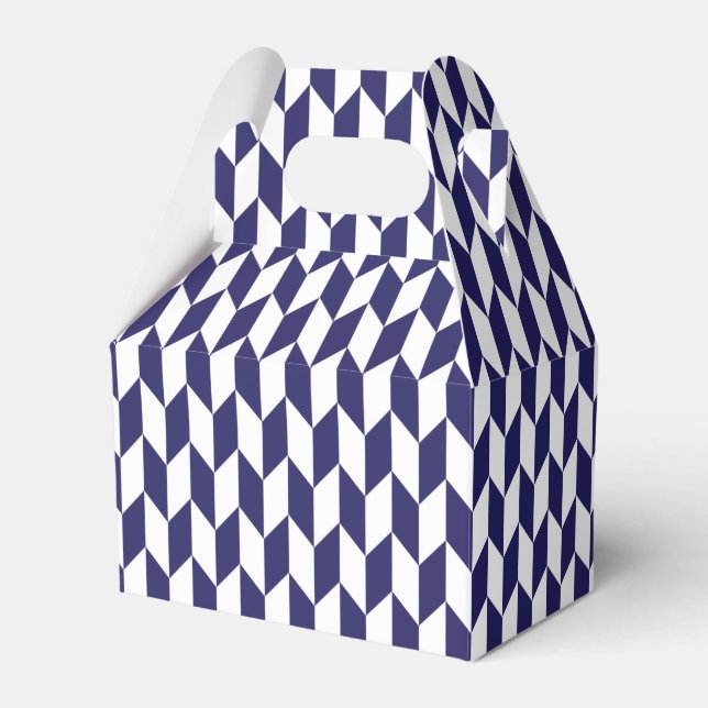 Japanisch Blue Favor Box Geschenkschachtel (Vorderseite)