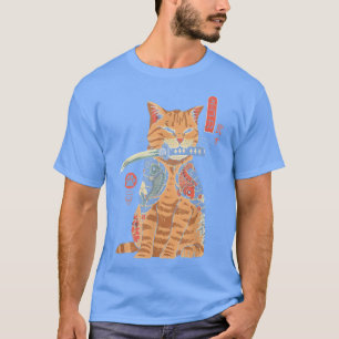 Japanisch Catana Samurai Cat Katana Japanisch Grap T-Shirt