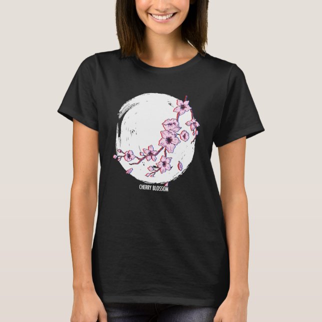 Japanisch Cherry Blossom Ästhetik Vaporwave Otaku T-Shirt (Vorderseite)