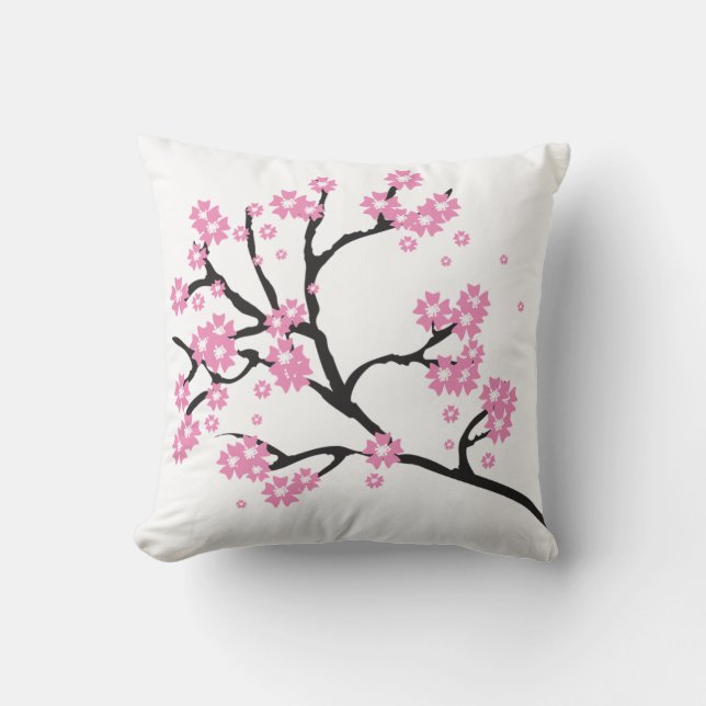 Japanisch Cherry Blossom Pillow Kissen (Vorderseite)