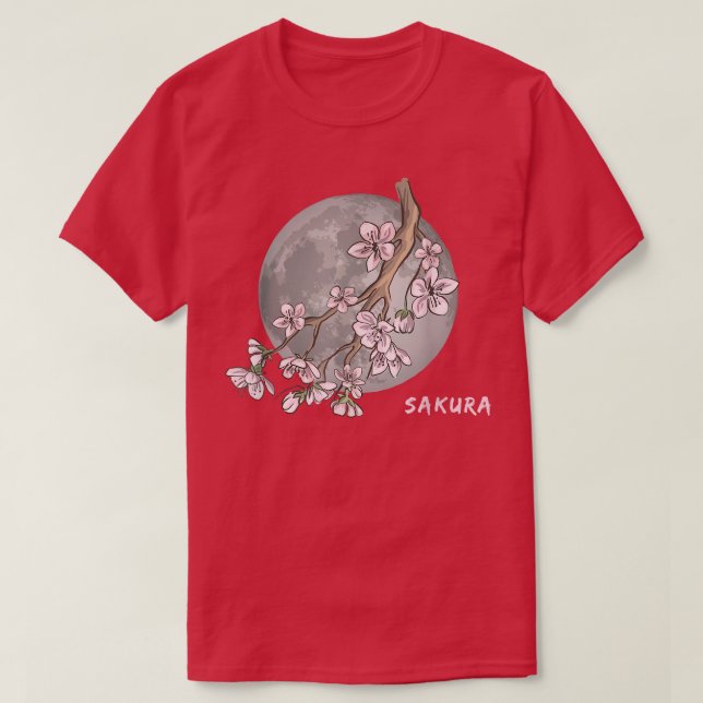 Japanisch Cherry Blossom Sakura T-Shirt (Design vorne)
