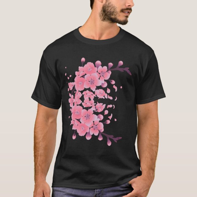 Japanisch Cherry Blossom Sakura Trending T-Shirt (Vorderseite)