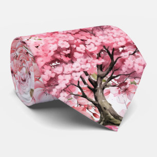 Japanisch Cherry Blossom Tree Neck TIe Krawatte