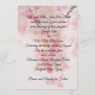 Japanisch Cherry Blossom Wedding Einladung