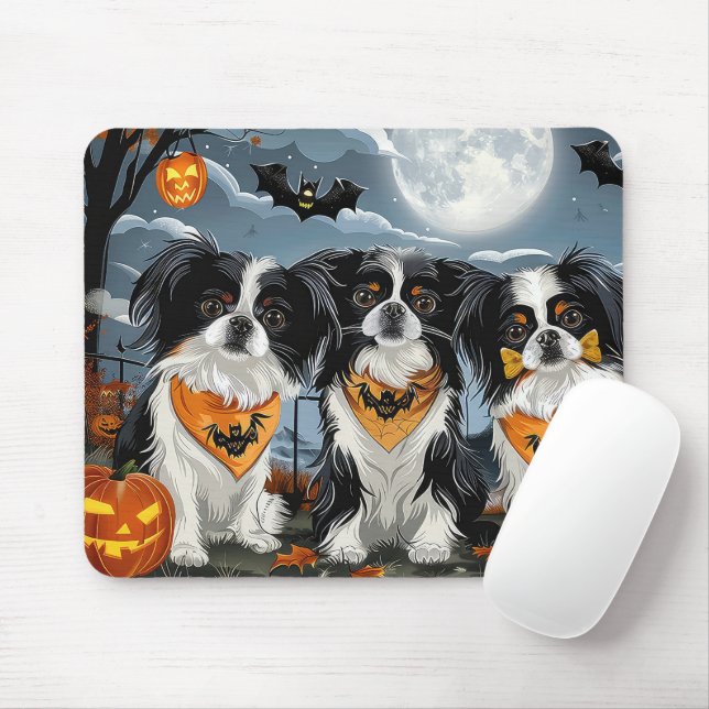 Japanisch Chin Halloween Spooky Mousepad (Mit Mouse)