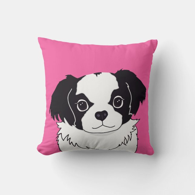 Japanisch Chin Shih-Tzu Dog Pillow Kissen (Vorderseite)
