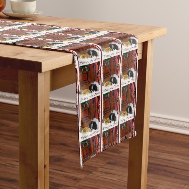 Japanisch Chin Welppy Weihnachten Kurzer Tischläufer (Beispiel)