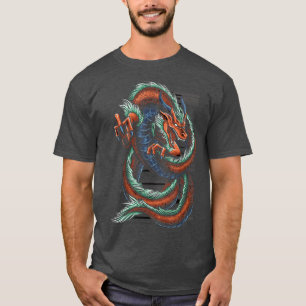 Japanisch-chinesischer Flying Dragon Samurai Warri T-Shirt