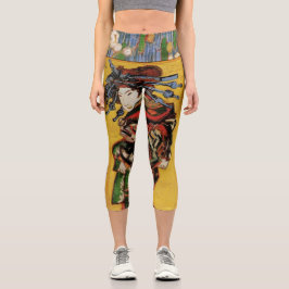 Japanisch Courtesan Oiran von Vincent van Gogh Capri Leggings