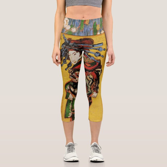 Japanisch Courtesan Oiran von Vincent van Gogh Capri Leggings (Vorderseite)