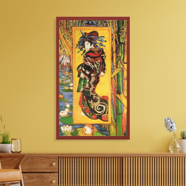 Japanisch Courtesan Oiran von Vincent van Gogh Leinwanddruck (Insitu (Wohnzimmer))