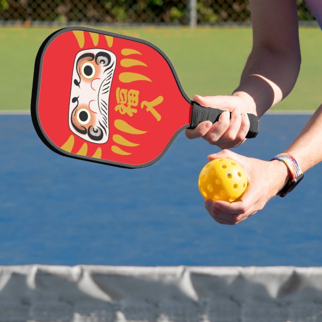 Japanisch Daruma - Viel Glück Pickleball Schläger (InSitu)