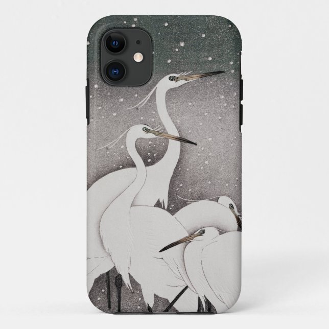 Japanisch Egrets Koson Cranes Winter Snow Case-Mate iPhone Hülle (Rückseite)