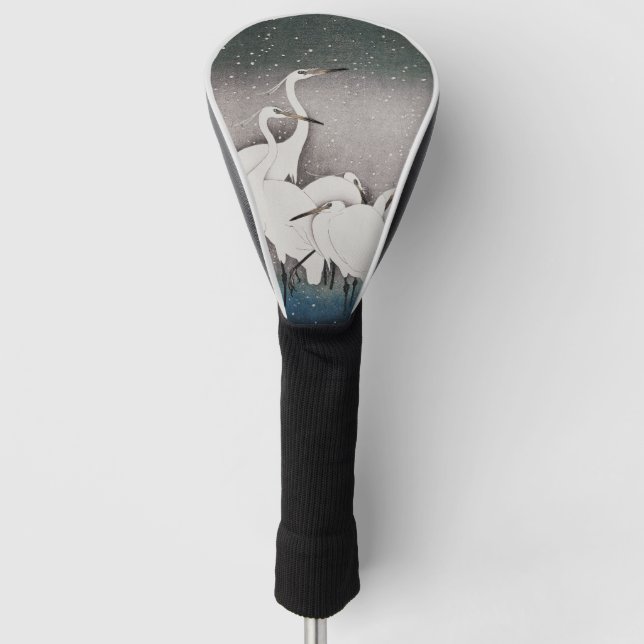 Japanisch Egrets Koson Cranes Winter Snow Golf Headcover (Vorderseite)