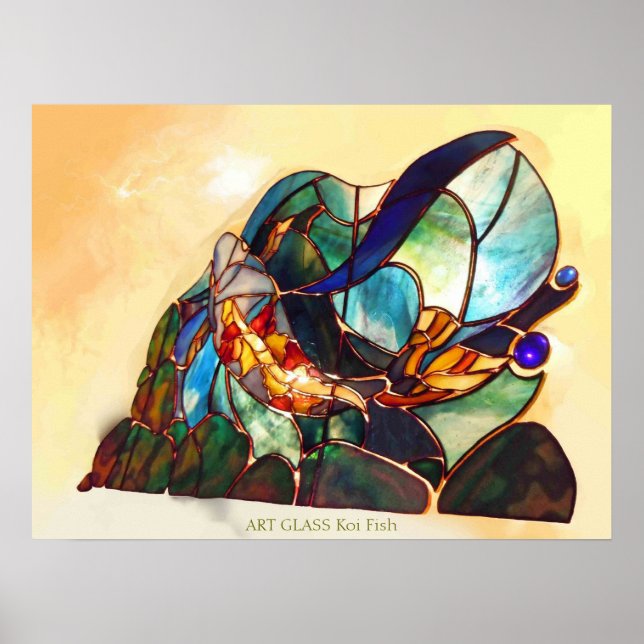 Japanisch Fine Art Koi Fish Design Poster (Vorne)