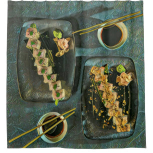 Japanisch Food Liebhaber Geschenke Duschvorhang