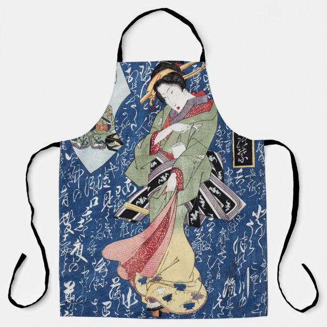 Japanisch Geisha (1828) Keisai Eisen - Künstlerisc Schürze (Vorderseite)