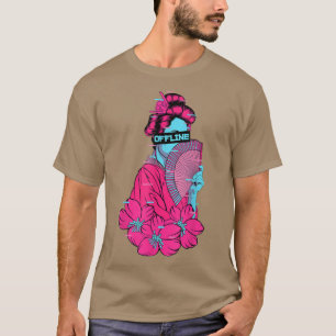 Japanisch Geisha EGirl Vaporwave Cyberpunk Aesthet T-Shirt