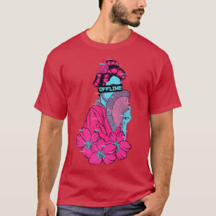 Japanisch Geisha EGirl Vaporwave Cyberpunk Aesthet T-Shirt