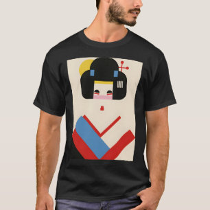 Japanisch Geisha Girl #3 Retro Art T-Shirt