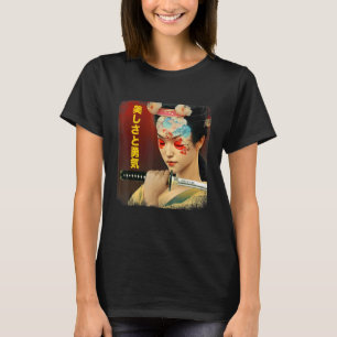 Japanisch Geisha Girl Wakizashi Schwert Japan Bush T-Shirt