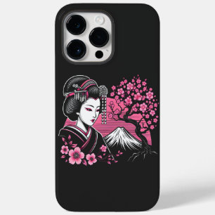 Japanisch Geisha Mount Fuji Japanisch Cherry Bloss Case-Mate iPhone 14 Pro Max Hülle