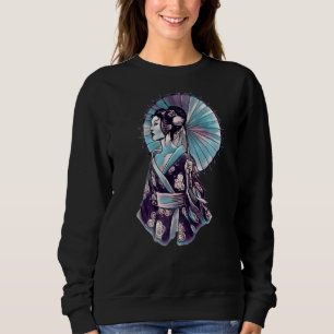 Japanisch Geisha Parasol Hübsch Tattoo Samurai Sweatshirt