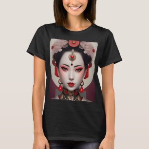 Japanisch Geisha Portrait T-Shirt