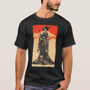 Japanisch Geisha Skeleton Geisha Skull T-Shirt
