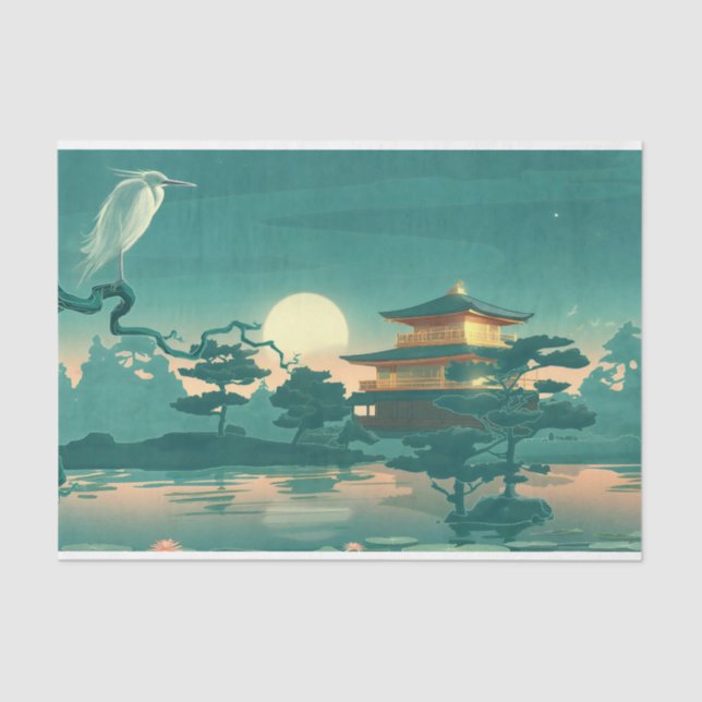 Japanisch Girl Multicolor Seidenpapier (Vorderseite)