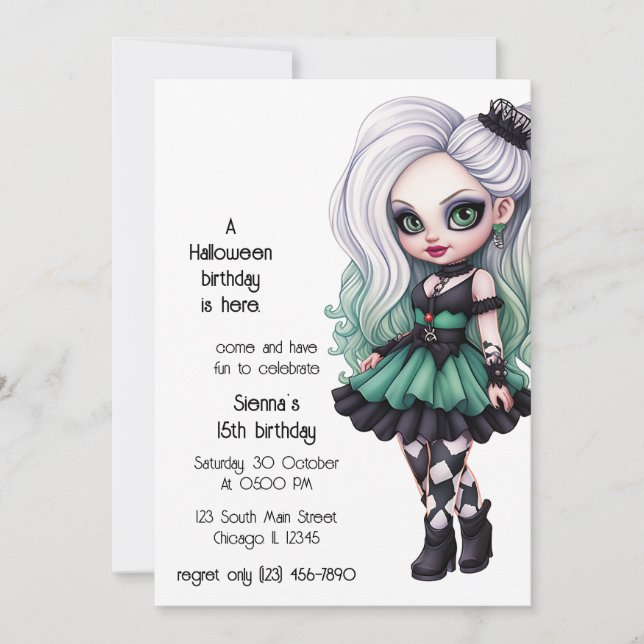 Japanisch Gothic Einladung (Vorderseite)