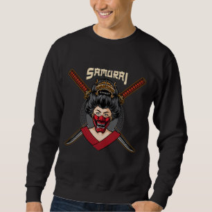 Japanisch Hannya Mask Geisha Samurai Sweatshirt