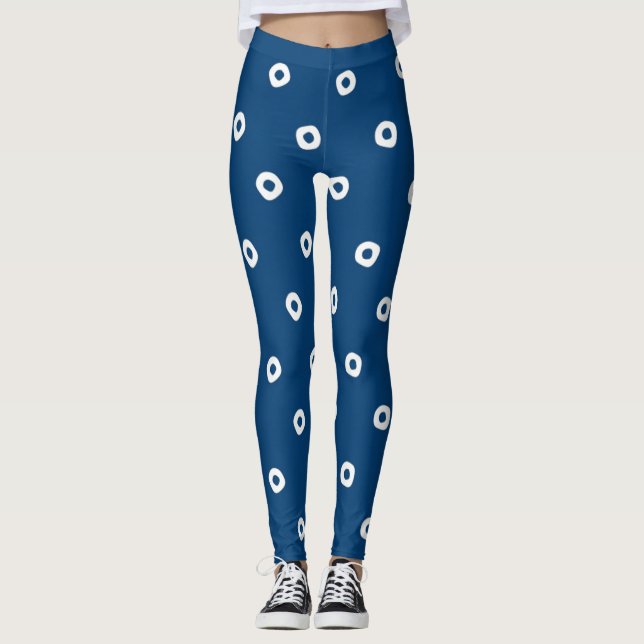 Japanisch Indigo Blue Leggings (Vorderseite)