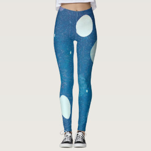 Japanisch Indigo Dye Blue Leggings